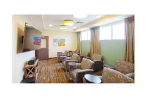 Theater soft seating area of North Houston Transitional Care