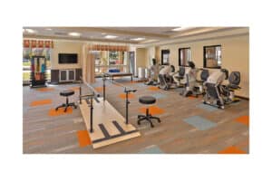 Rehab gym at North Houston Transitional Care