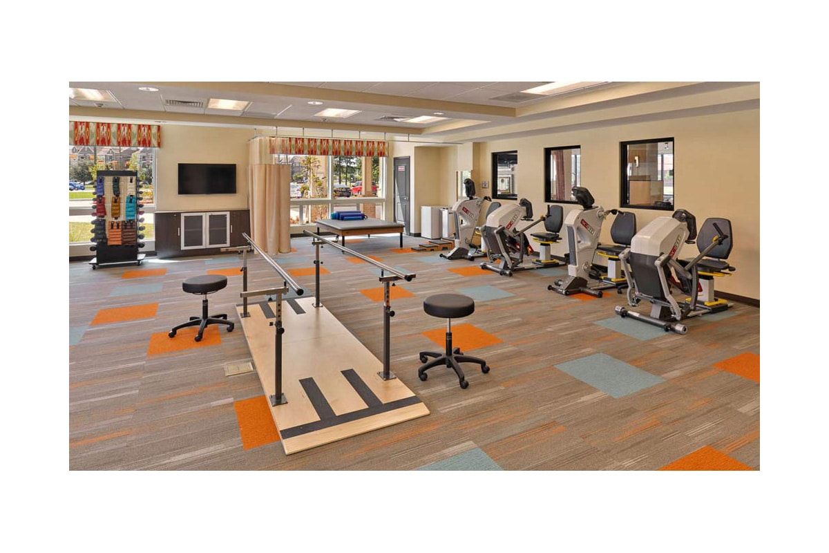 Rehab gym at North Houston Transitional Care